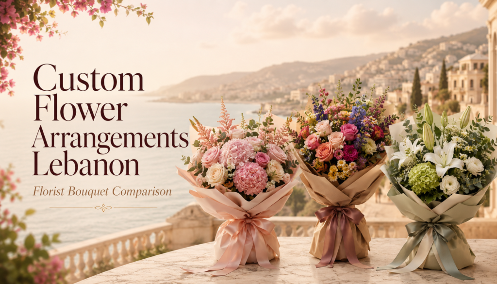 custom flower arrangements Lebanon florist bouquet comparison